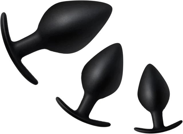 welcher vibrator ist der beste SILIKON ANALPLUG SET, Butt Plug mit Sicherheits-T-Griff Anal Plug Tragen  außen EUR 26,45
