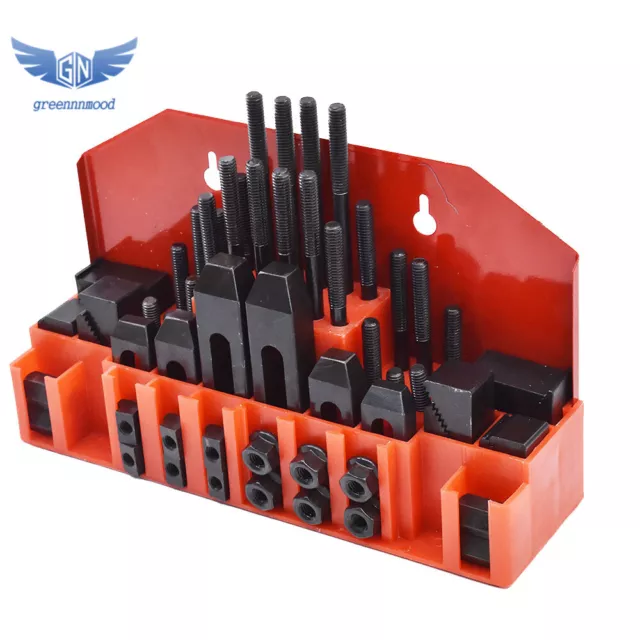 58 Pcs Pro-Series 7/16" T-Slot Clamping Kit Bridgeport Mill Set Up Set 3/8-16