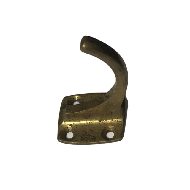 Coat Hook Old Antique Small Brass 2 3/16in Wall Hook