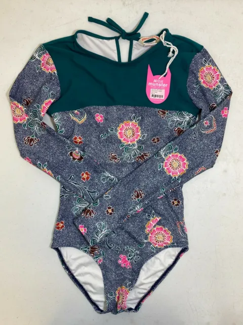 Munster Kids Girl's Waterflower Swimsuit Floral Multi Size 14 Big Kids -