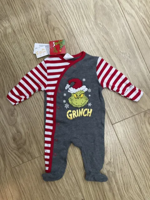 SALE Grinch Christmas romper 0-1 month new baby boy girl xmas