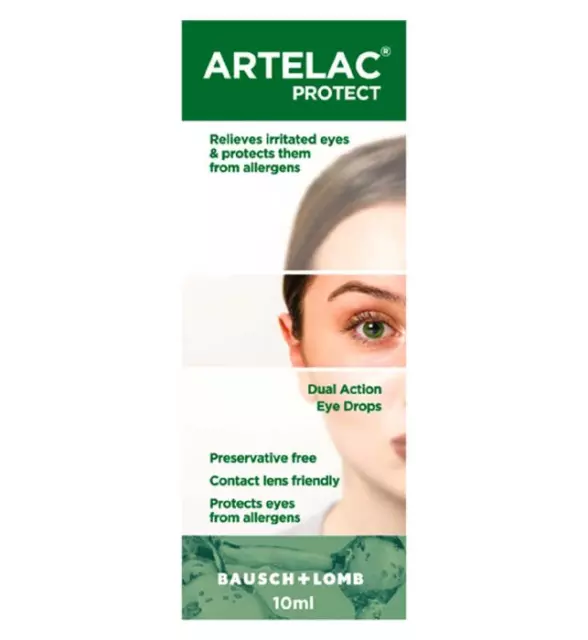 Artelac Schutz - Dual Action Augentropfen Bausch & Lomb 10ml Neu