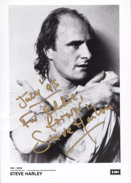 Steve Harley,Hand Signed 7" X 5" Emi Promo Photograph