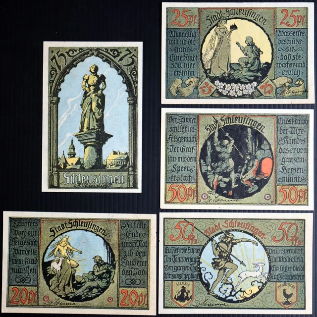SCHLEUSINGEN 1921 "Mystical Origins of Schleusingen" complete German Notgeld