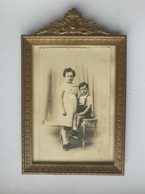ANCIEN CADRE PORTE Photo En Stuc Et Bois EUR 30,00 - FR
