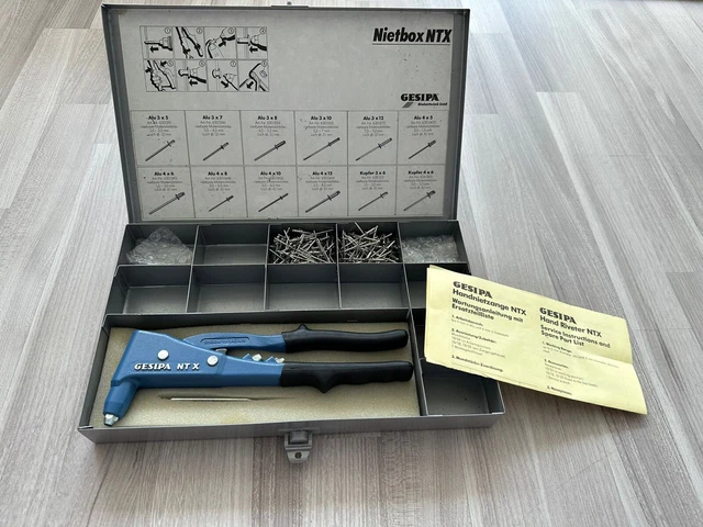 Gesipa Rietbox NTX pinza rivetto cieca manuale con rivetti strumento