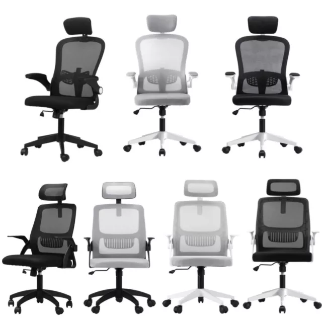 Oikiture Mesh Office Chair Executive Fabric Gaming Work Study Seat Tilt Computer