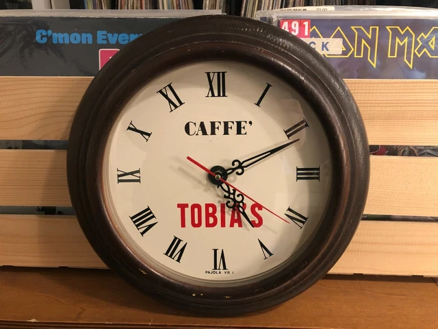 Caffè Tobia's Imola-Raro Orologio Pubblicitario Vintage Pajola Vr I