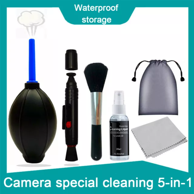 Multifunctional For Sensor Brush Cloth Air Blower Camera Cleaning Kit New