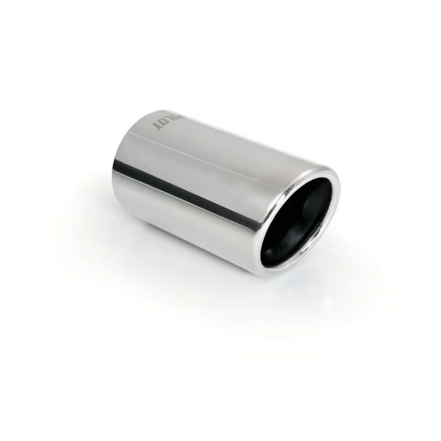 Marmitta Universale Doppia In Acciaio Inox Cromato | Per Auto Sportive | Diametro 52 Mm | Fissaggi Inclusi