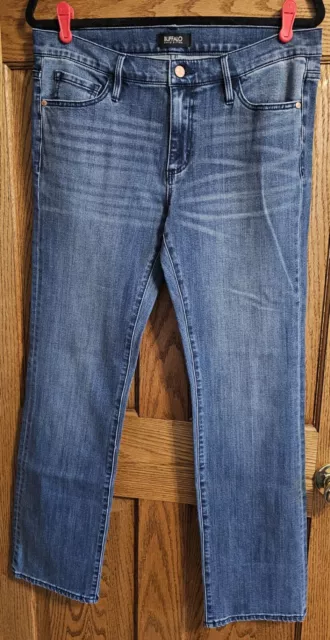 Buffalo Women's Size 31 Jeans Faith Mid-Rise Straight-Leg David Bitton Blue