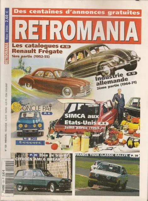 Retromania 120 R8 Gordini Simca Usa 1964 70 Catalogues Renault Fregate 1952 1955