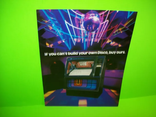 Disco 200 Original Rowe Jukebox FLYER 1979 Phonograph Music Promo Artwork Sheet