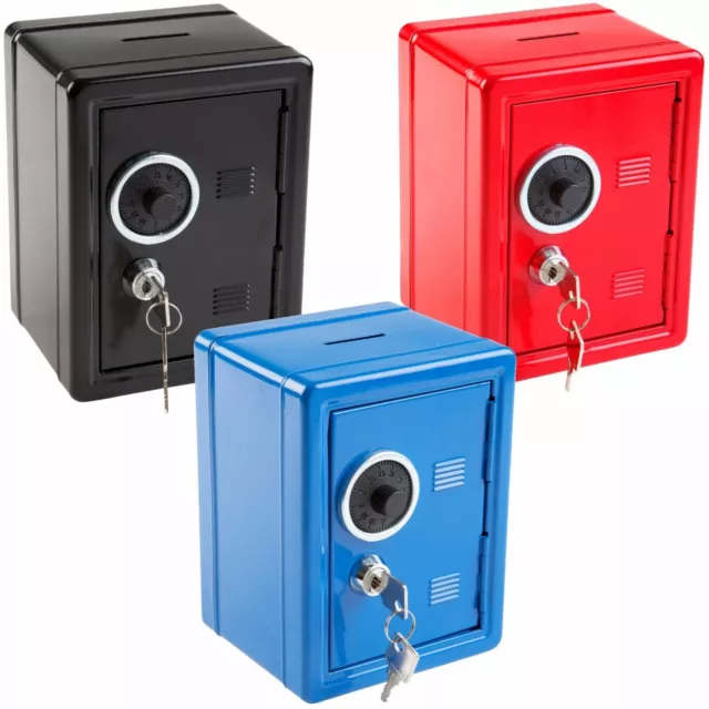 Spartresor Spardose Tresor Mini Safe Sparbüchse Schlüssel Zahlenschloss - Idena