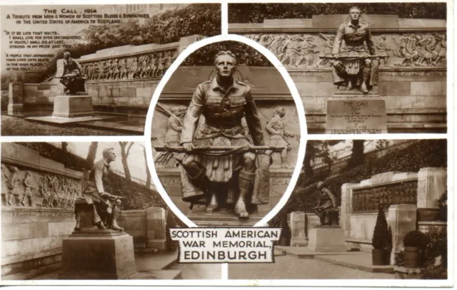 Scottish American War Memorial Edinburgh 1948 Military Rp Postcard Oban