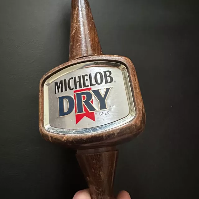 Collectable Vintage Michelob Dry Beer 12" Wooden Tap Handle St Louis Mo Usa 3