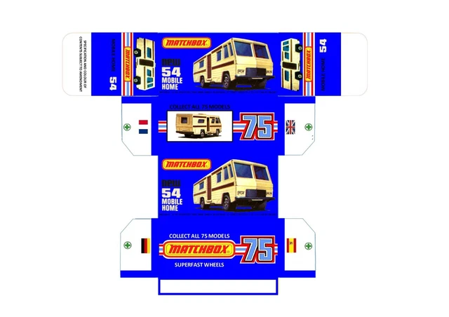 MATCHBOX REPRODUCTION BOX SUPERFAST No.54 MOBILE HOME