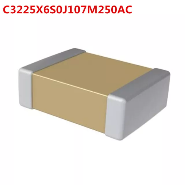 0.5Kpcs TDK SMD Capacitor C3225X6S0J107M250AC 100UF 6.3V 1210 X6S 20%
