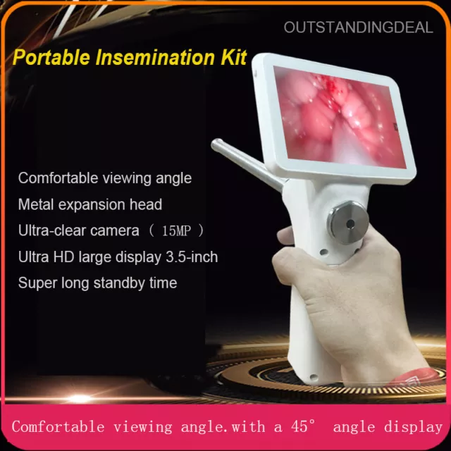 Portable Insemination Kit for Cows Cattle Visual Insemination Gun w/ 45° Screen