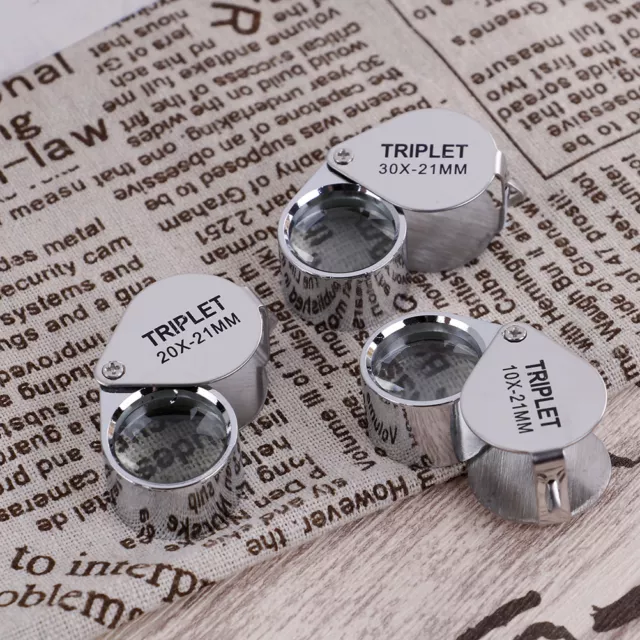 Triplet Diamond  Glass Magnifying Magnifier Jeweler Eye Jewelry Loupe Loo:bj