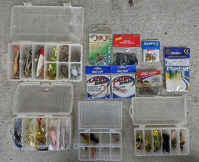 Fishing Hooks Flies Lures Swivel Tackle Assorted Lot As Is