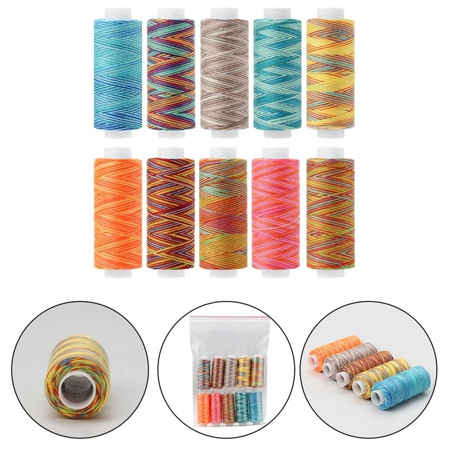 Assortiment de fils de polyester de haute qualité 402 petites bobines 10 couleu