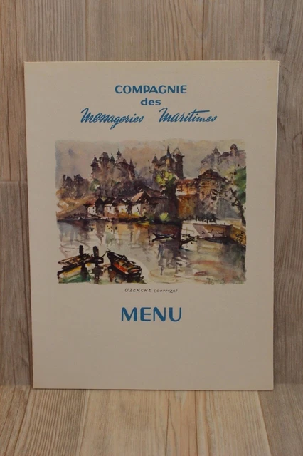 Menu De La Compagnie Des Messageries Maritimes Paquebot La Marseillaise