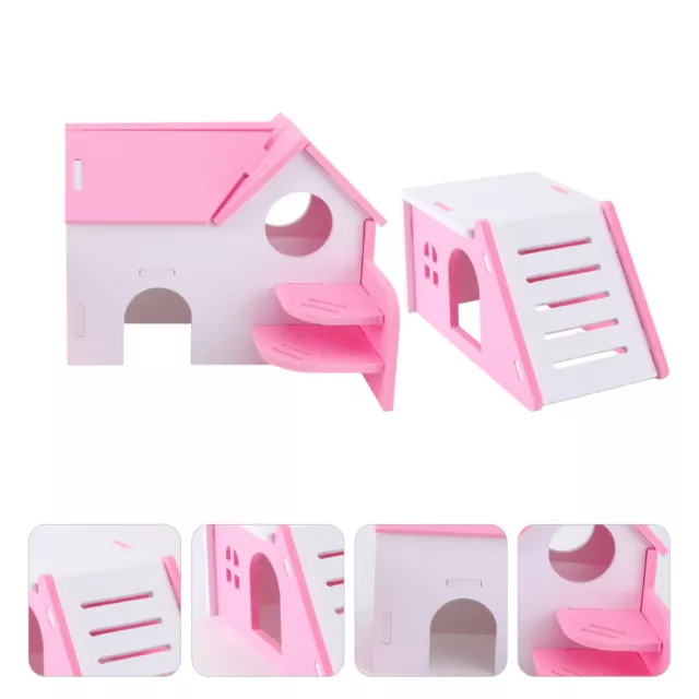 2 Pc Erbils Kammerhütte Kleintierversteck Spielzeug Hamsterhaus