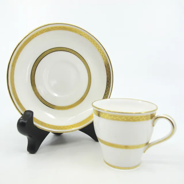 G8338 by MINTON for TIFFANY Gold Encrusted Demitasse Cup & Saucer Set(s) NICE!!!
