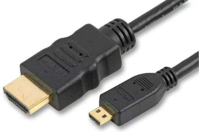 Quality 0.5m Micro HDMI to HDMI Cable Lead A to D Gold Plated