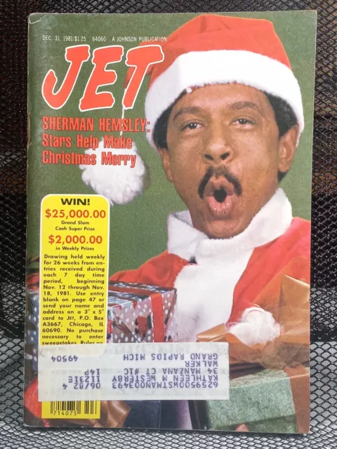 Jeffersons Christmas Sherman Hemsley Black Americana Jet Magazine Dec 31 1981