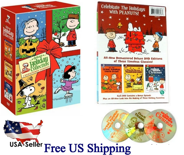 NEW PEANUTS DELUXE Holiday Collection 3 Remastered Classics Deluxe DVD
