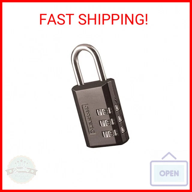 Master Lock Combination Padlock, 1, Black
