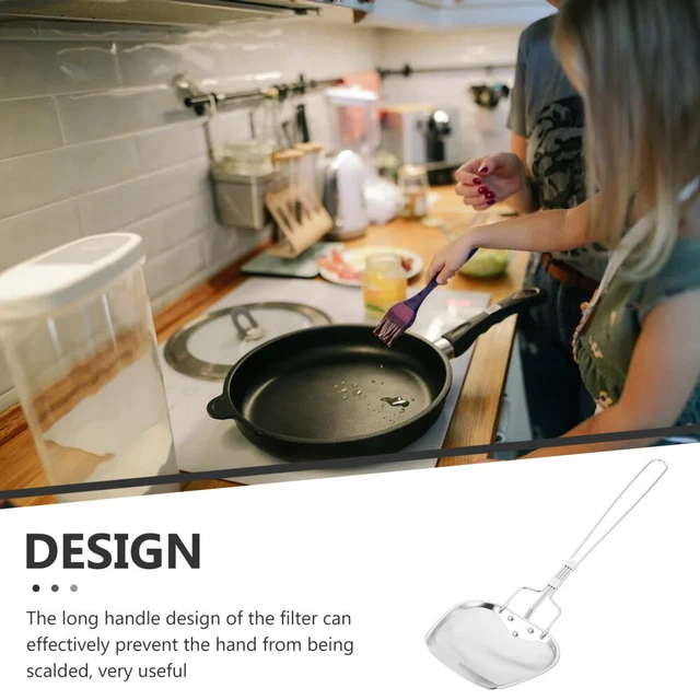 Cucchiaio Per Caviale E Colino Per Uova In Acciaio Inox | 17x4 Cm | Per Cucina E Ristorante