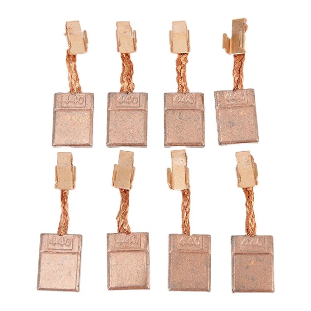 Balais De Charbon CB-440 - Lot De 4 - Pour Perceuse, Meuleuse, Scie Circulaire... - Dimensions 13x10x3 Mm - 6