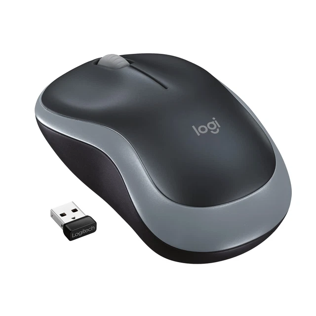Logitech Li LOGITECH M185 WIRELESS Mouse, 2.4GHz with USB Mini Receiver, 12-Month ...