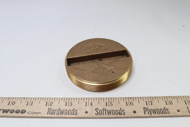 Jay R. Smith Floor Cleanout Plug Cast Bronze 5" MNPT 4470T05