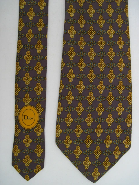 -AUTHENTIQUE cravate cravatte  CHRISTIAN  DIOR   100% soie  TBEG  vintage