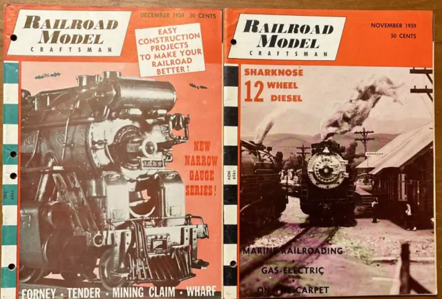 Vintage Model Railroad Craftsman Magazine November December 1959 Model Trains