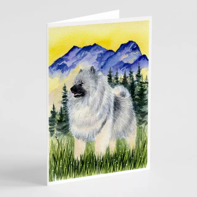 Keeshond Greeting Cards and Envelopes Pack of 8 SS8323GCA7P