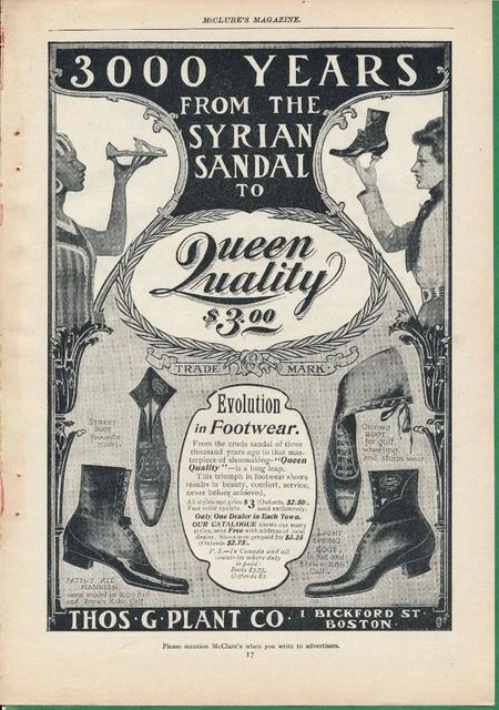 Magazine Ad - 1900 - Thomas G. Plant Shoe Co., Bostaon, MA