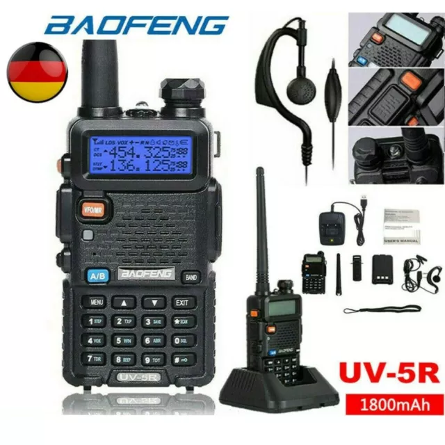 BAOFENG BF-UV5R Walkie Talkie Tragbare FM Transceiver VHF/UHF 128CH Amateur