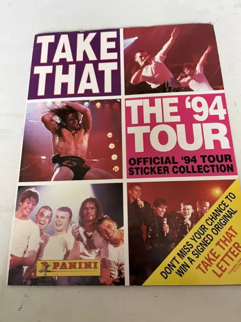 Panini Take That 94 Tour Sticker Album complete all stickers