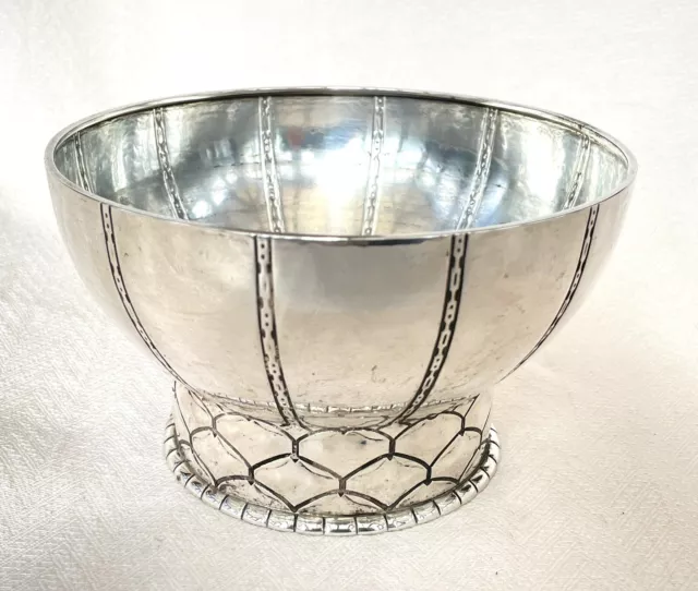 Marius Hammer Norwegian Arts & Crafts Large Silver Bowl