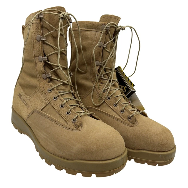 Toe Fire BELLEVILLE 775ST STEEL Toe Boots Mens 12W Tan Gore-Tex Insulated Work ...