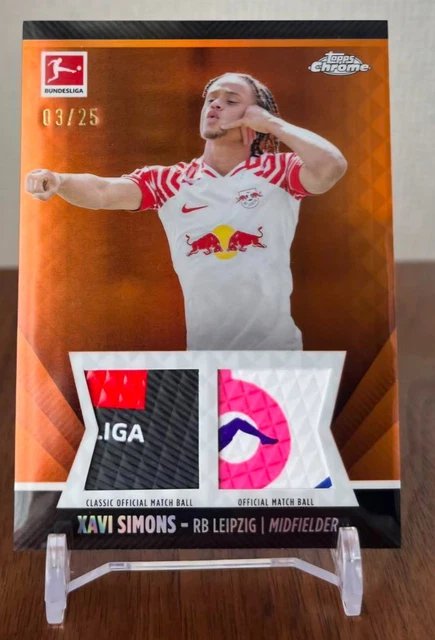 2023-24 TOPPS CHROME Bundesliga Xavi Simons orange Match Ball 