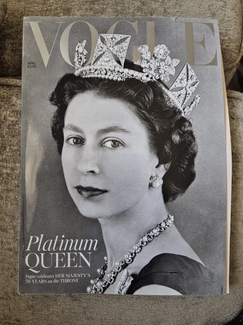 BRITISH VOGUE MAGAZINE April 2022 Queen Elizabeth II Platinum