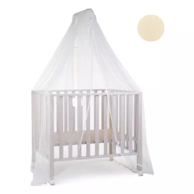 Zanzariera lettino Baby Idea 6020BG con asta Bianco e Beige