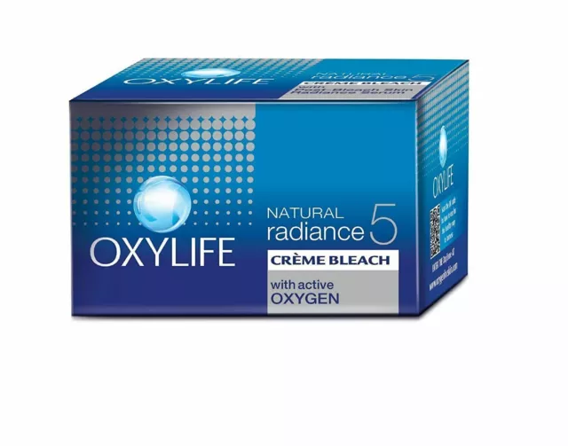 Blanqueador crema Oxylife Natural Radiance 5 con oxígeno activo, 9 g...