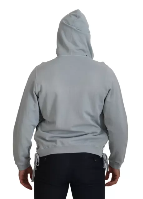 FAITH CONNEXION Sweater Gray Cotton Zip Hooded Sweatshirt IT48/US38/M 1100usd 3